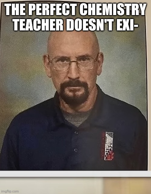 Walter white | THE PERFECT CHEMISTRY TEACHER DOESN'T EXI- | image tagged in cute,anime | made w/ Imgflip meme maker
