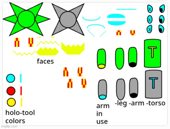 tridotron sprite sheet | made w/ Imgflip meme maker