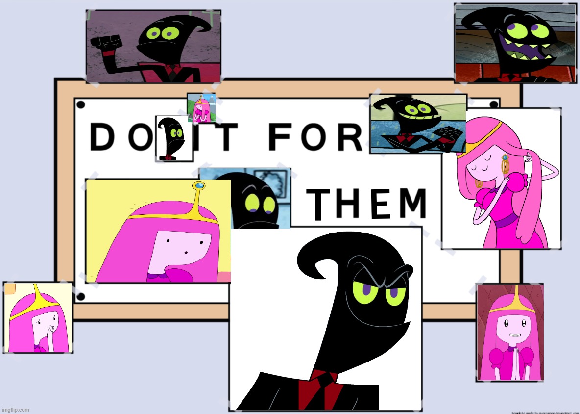 Do if for them - Nergal X Princess Bubblegum | image tagged in do it for them,nergal and princess bubblegum,princess bubblegum,nergal,cartoon network | made w/ Imgflip meme maker
