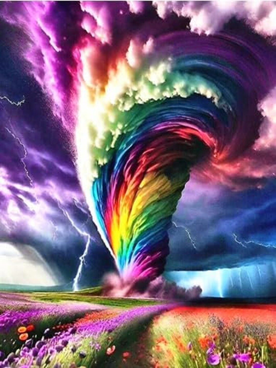 Rainbow Tornado Blank Meme Template