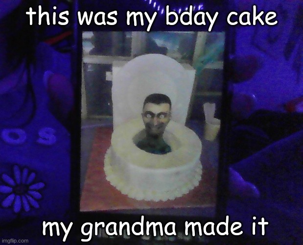 this was my bday cake; my grandma made it | made w/ Imgflip meme maker