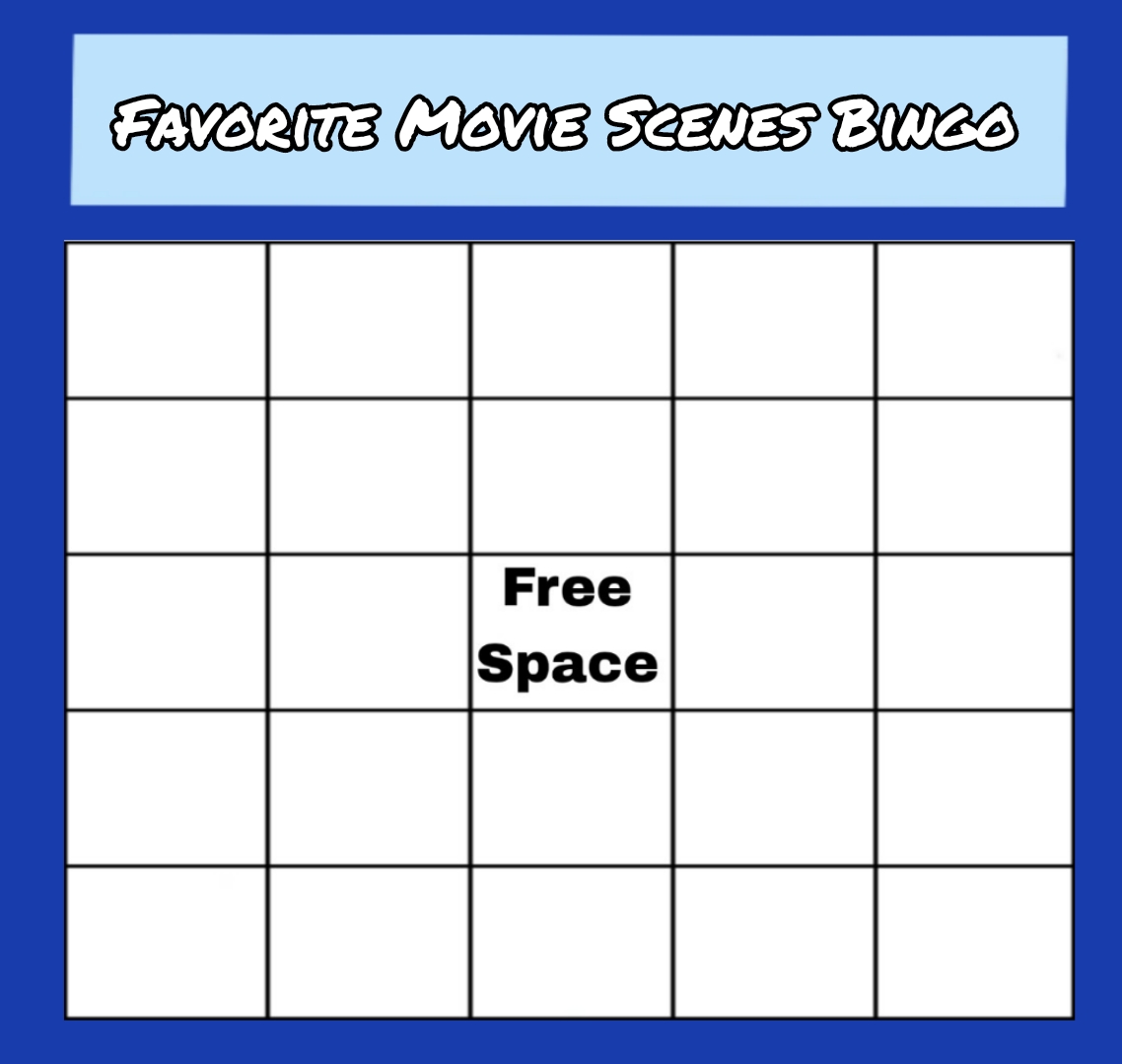 favorite movie scenes bingo Blank Meme Template