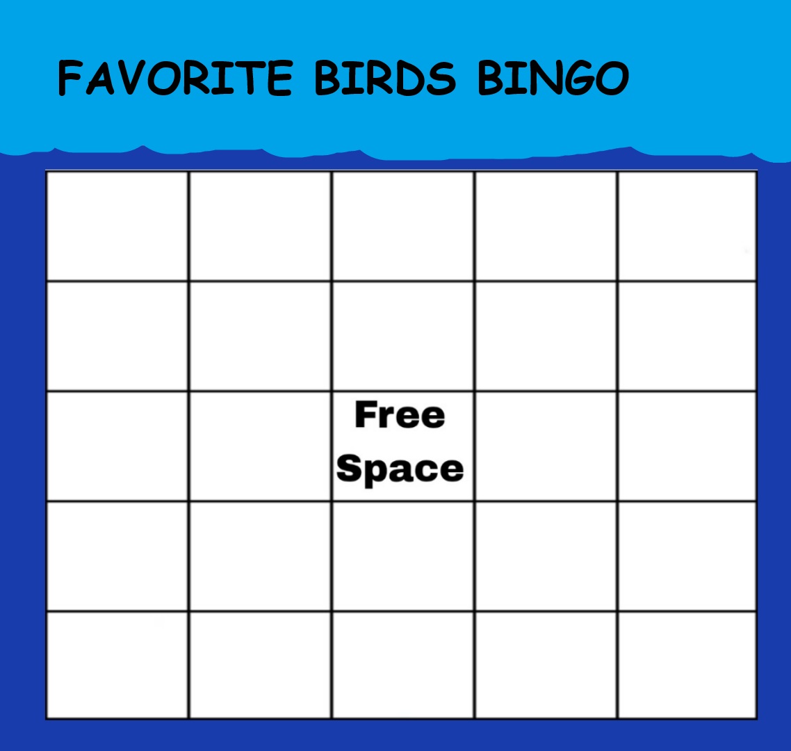 favorite birds bingo Blank Meme Template