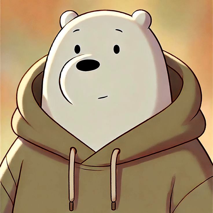 Ice bear in hoodie Blank Meme Template