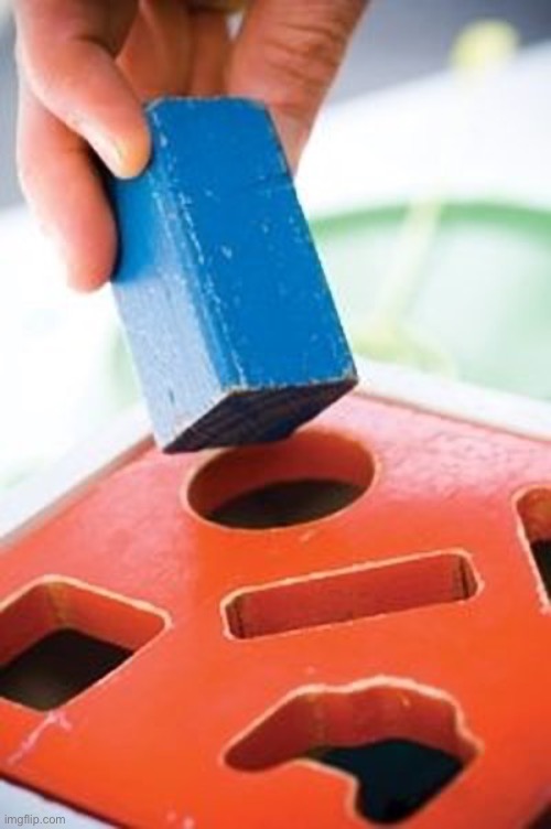 Square peg in a round hole | image tagged in square peg in a round hole,square hole | made w/ Imgflip meme maker