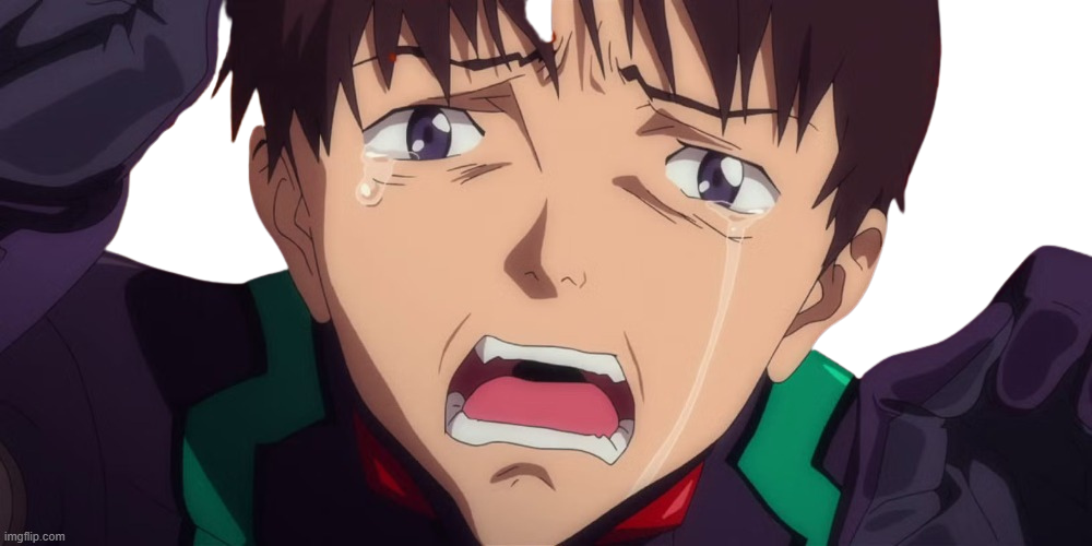 shinji crying Blank Meme Template