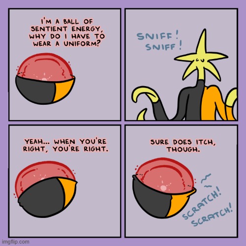 image tagged in stars,ball,sentient,energy,uniform,itchy | made w/ Imgflip meme maker