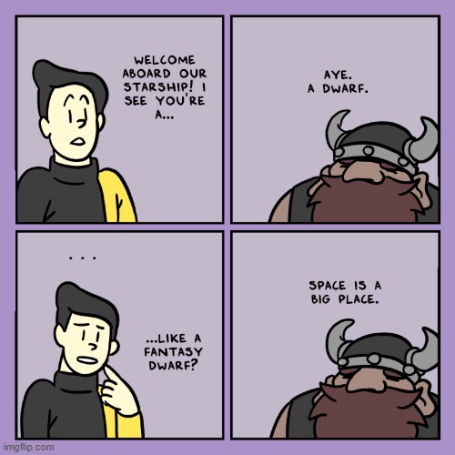 image tagged in stars,dwarf,fantasy,space,big,place | made w/ Imgflip meme maker