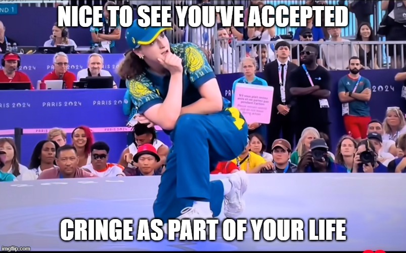 Cringe part of your life | NICE TO SEE YOU'VE ACCEPTED; CRINGE AS PART OF YOUR LIFE | image tagged in raygun | made w/ Imgflip meme maker