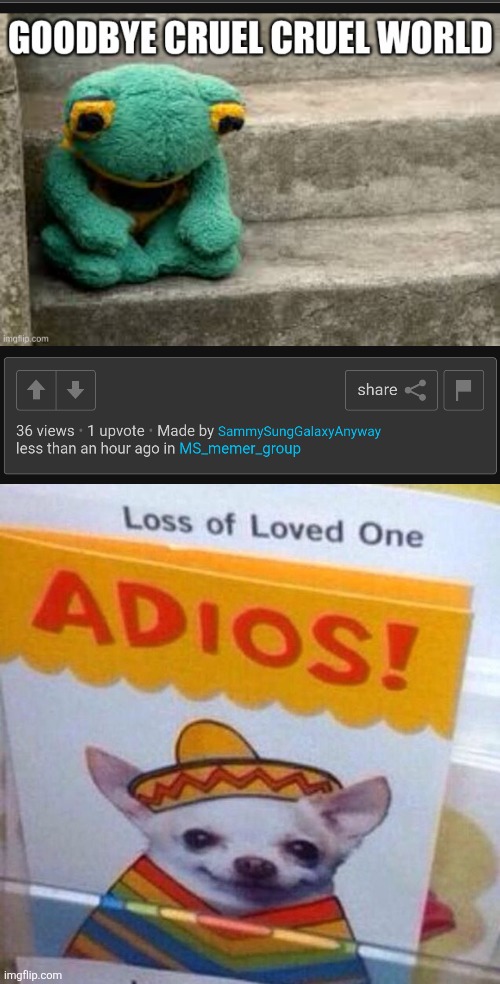 image tagged in chihuahua adios | made w/ Imgflip meme maker