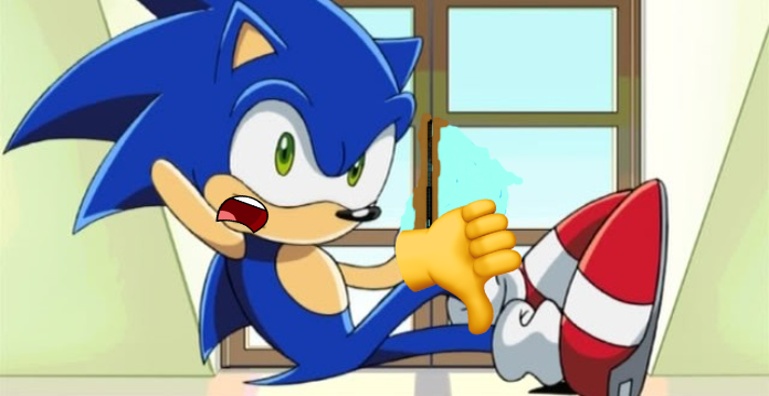 Sonic thumbs down Blank Meme Template