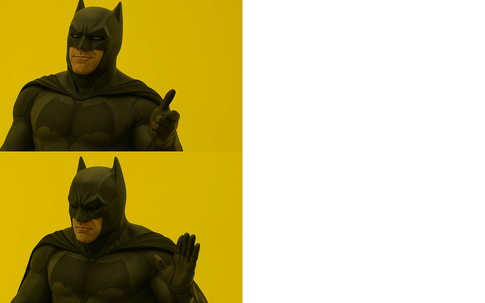 batman bad good Blank Meme Template