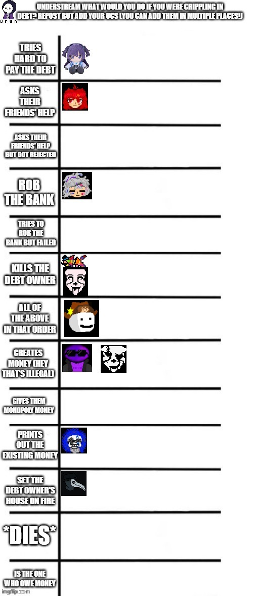 even if i dont have debt i will still do it >:] | made w/ Imgflip meme maker