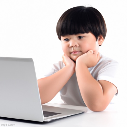 Asian kid on a computer | image tagged in asian kid on a computer | made w/ Imgflip meme maker