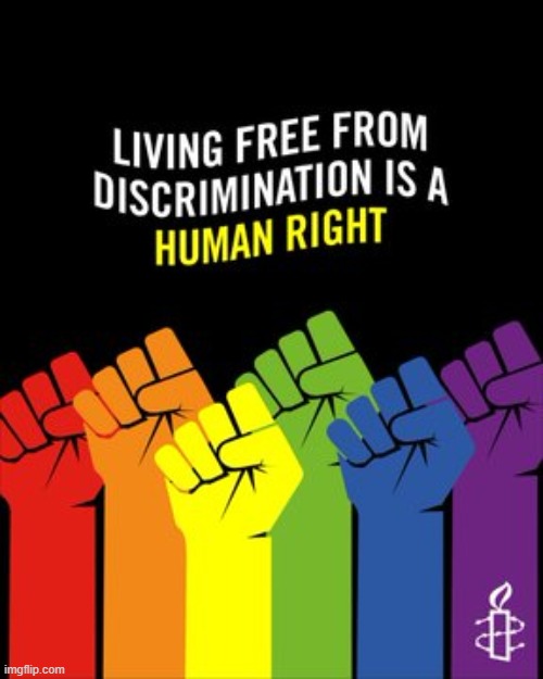 image tagged in human rights,lgbtq,discrimination | made w/ Imgflip meme maker