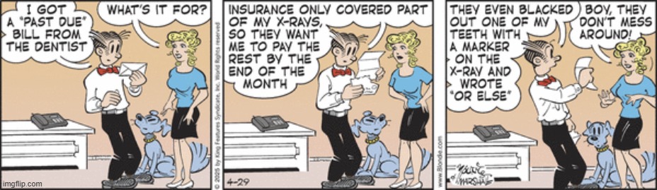 Blondie | image tagged in comics | made w/ Imgflip meme maker