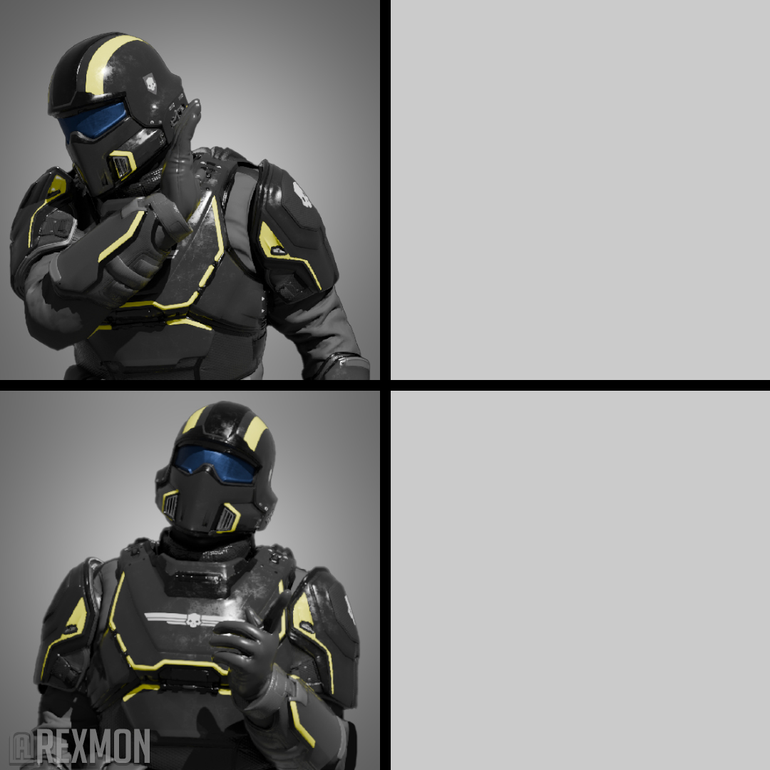 The drake meme but Helldivers Blank Meme Template