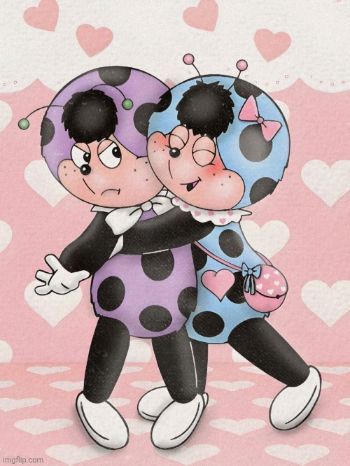 Cococinel 1992 (Cocomiel): Babicinel (Babimiel) & Cocomauve | image tagged in cococinel | made w/ Imgflip meme maker