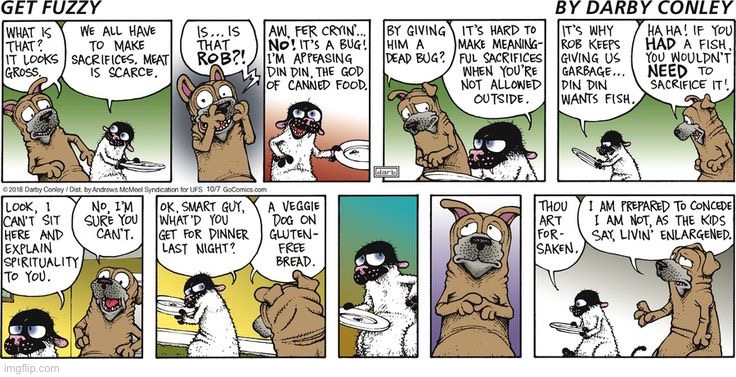 image tagged in comics,get fuzzy,cat and dog | made w/ Imgflip meme maker
