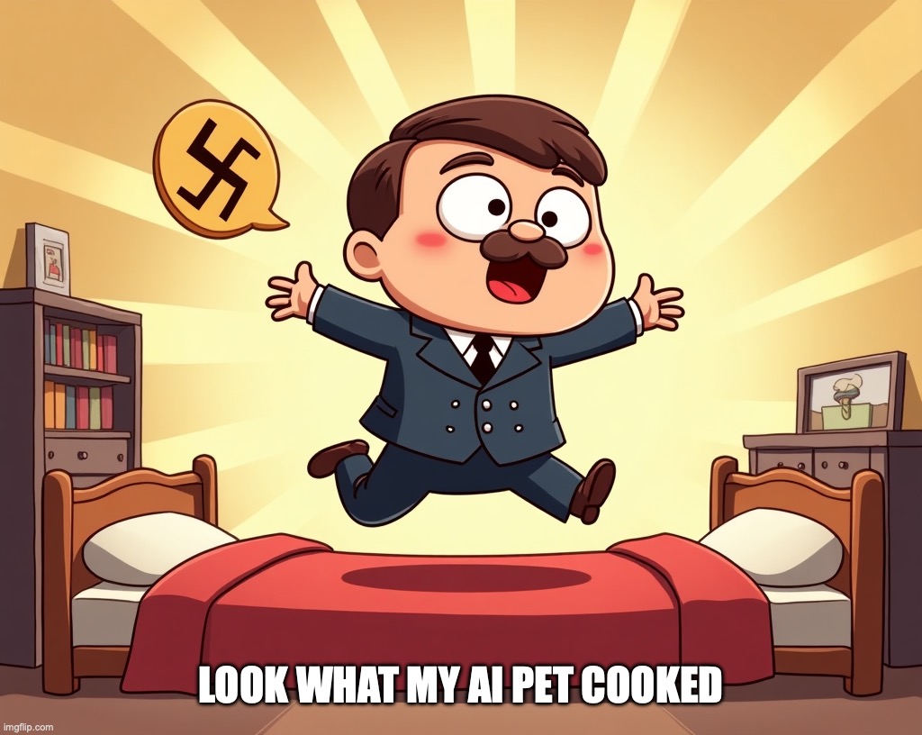 hitler | LOOK WHAT MY AI PET COOKED | image tagged in hitler | made w/ Imgflip meme maker
