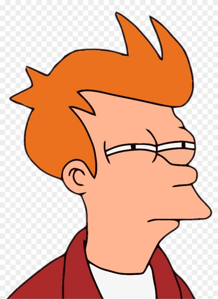 Fry Not Sure White Blank Meme Template