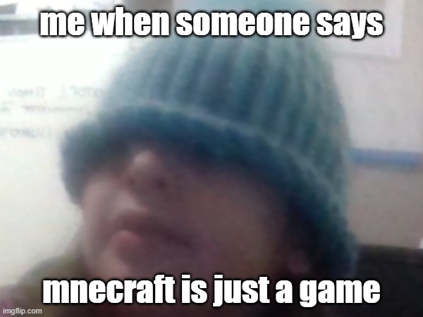 me when someone says; mnecraft is just a game | made w/ Imgflip meme maker