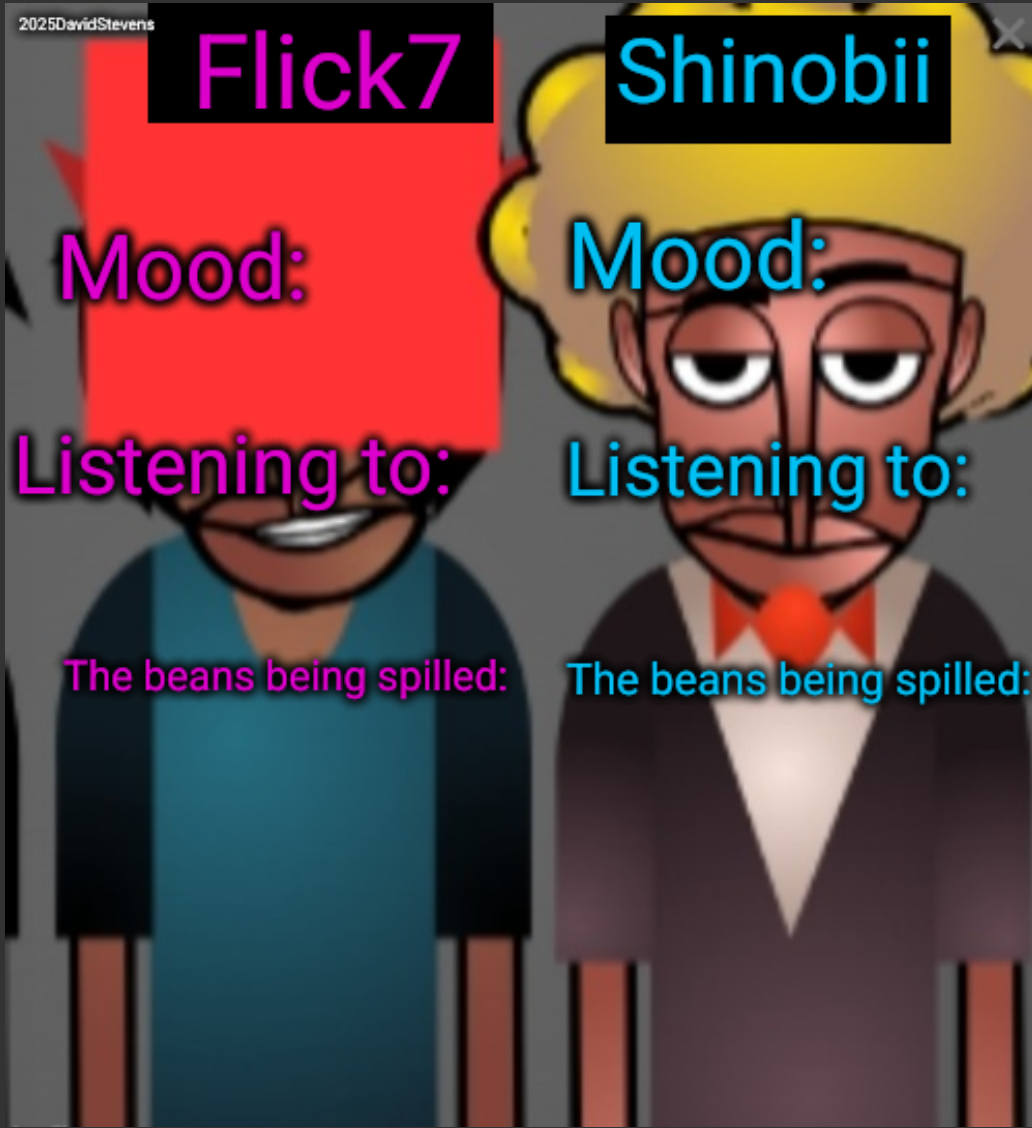 High Quality Shinobii and Flick7 announcement temp Blank Meme Template