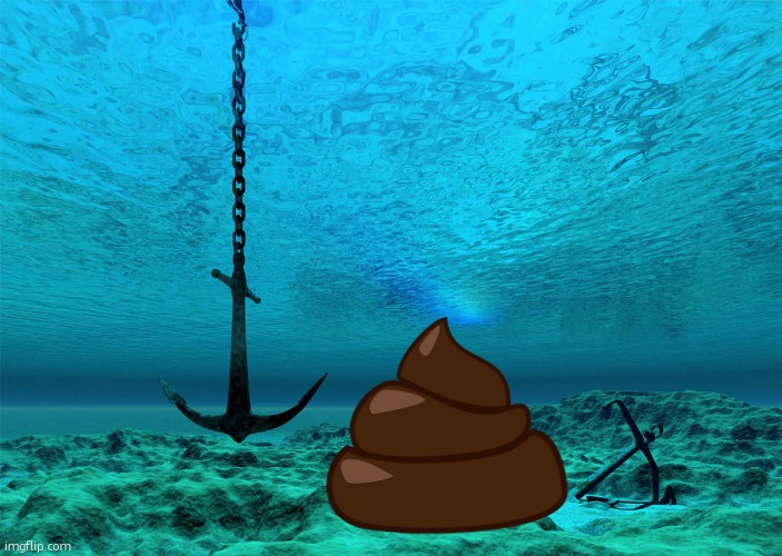Anchor hanging short of sea bottom JPP | image tagged in anchor hanging short of sea bottom jpp | made w/ Imgflip meme maker