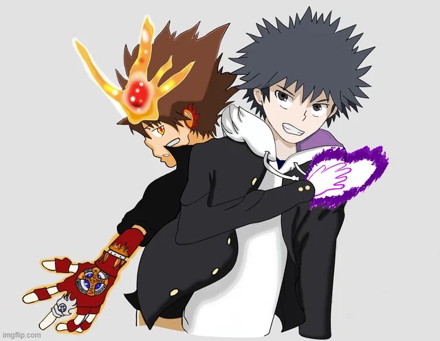 Reborn and Toaru | image tagged in anime,toaru,reborn | made w/ Imgflip meme maker