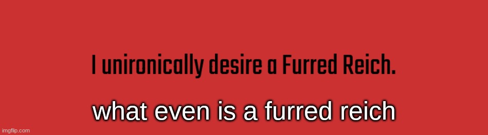 what even is a furred reich | made w/ Imgflip meme maker