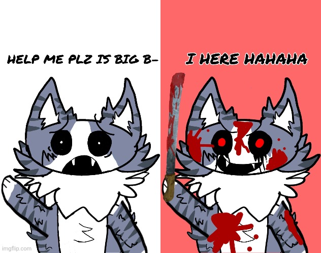big boi.exe (if you don't know who big boi is, he is a character from the horror game series catto boi) | image tagged in blood,cat,game,horror,memes | made w/ Imgflip meme maker