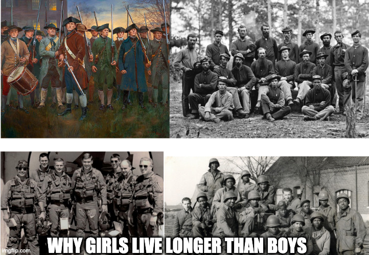 the real reason girls live longer than boys | WHY GIRLS LIVE LONGER THAN BOYS | image tagged in history memes | made w/ Imgflip meme maker