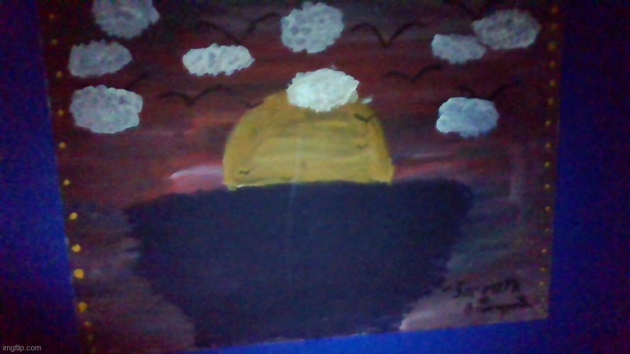 THe painting I did with ,y best friend tailynn | made w/ Imgflip meme maker