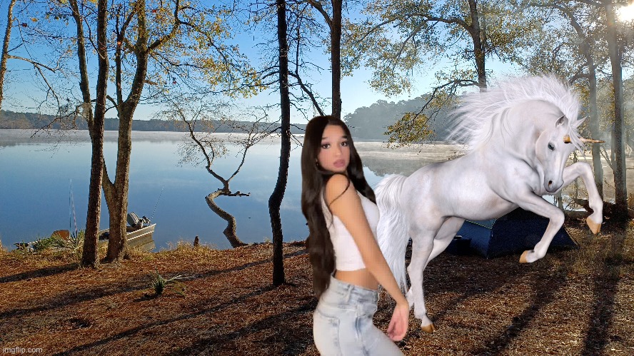 Unicorns Are Her Specialty (Jasmine Mir) | image tagged in unicorn,girl,pretty girl,beautiful girl,youtube,instagram | made w/ Imgflip meme maker