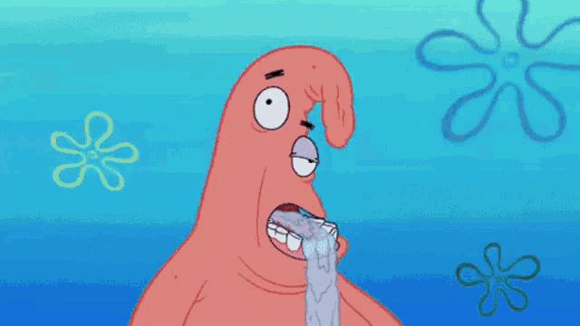 Patrick drooling Blank Meme Template