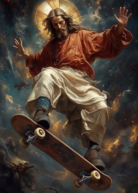 Jesus skatevoarding Blank Meme Template