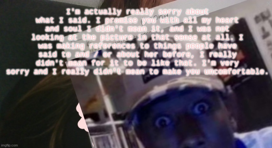 tyler gooner paper | I'm actually really sorry about what I said. I promise you with all my heart and soul I didn't mean it, and I was not looking at the picture in that sense at all. I was making references to things people have said to and / or about her before, I really didn't mean for it to be like that. I'm very sorry and I really didn't mean to make you uncomfortable. | image tagged in tyler gooner paper | made w/ Imgflip meme maker