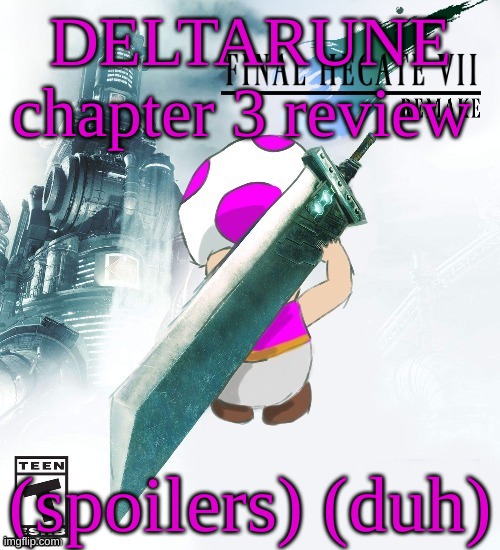 Final Hecate VII (thank you disco) | DELTARUNE chapter 3 review; (spoilers) (duh) | image tagged in final hecate vii thank you disco | made w/ Imgflip meme maker