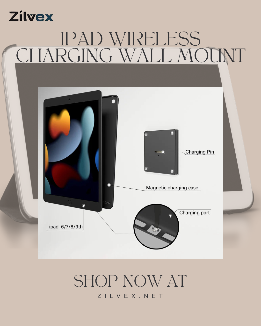 iPad Wireless Charging Wall Mount – Smart & Sleek Blank Meme Template
