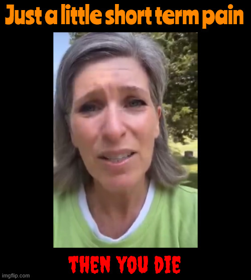 Everybody dies | Just a little short term pain; then you die | image tagged in everybody dies,joni ersnt,short trem pain,bird flu pandemic,poor rich people need a tax break so they can create more jobs | made w/ Imgflip meme maker