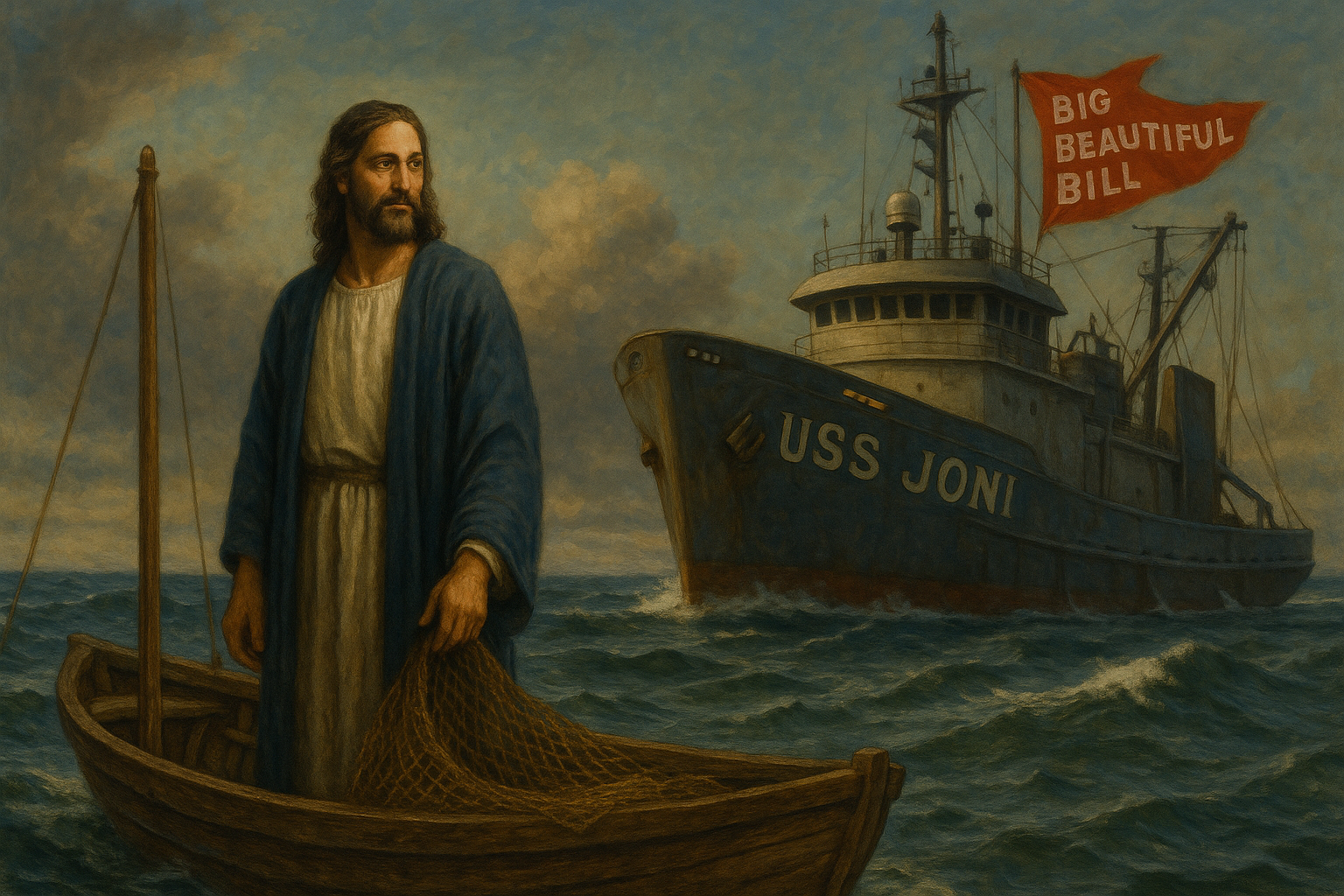 Jesus & Joni Blank Meme Template
