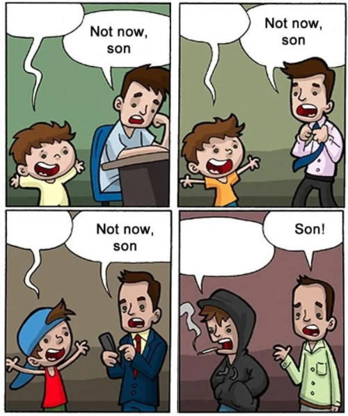Not now, son Blank Meme Template