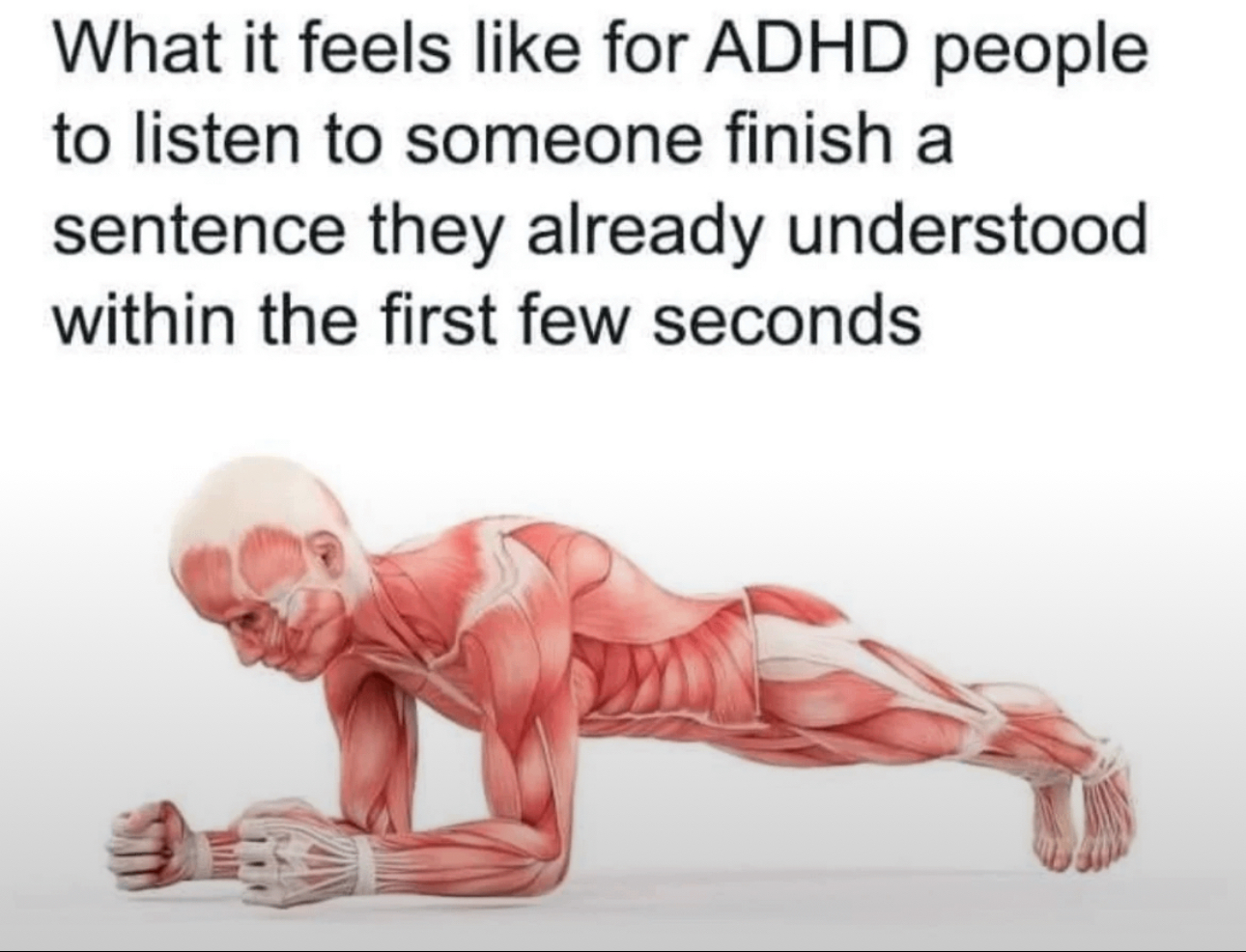 ADHD meme - plank Blank Meme Template