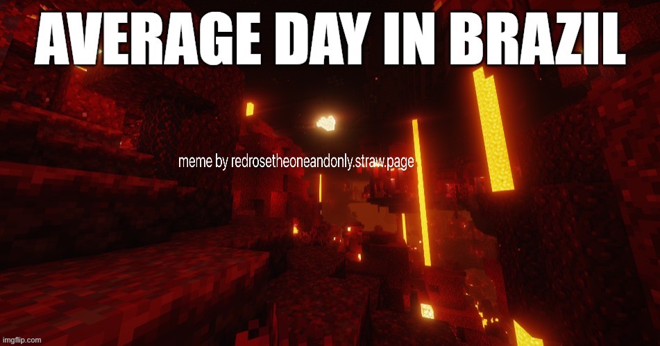 Average Day In Brazil (according to my Brazilian friend) | image tagged in minecraft,brazil | made w/ Imgflip meme maker