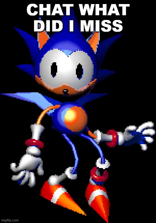 Rewrite Sonic | CHAT WHAT DID I MISS | image tagged in rewrite sonic | made w/ Imgflip meme maker