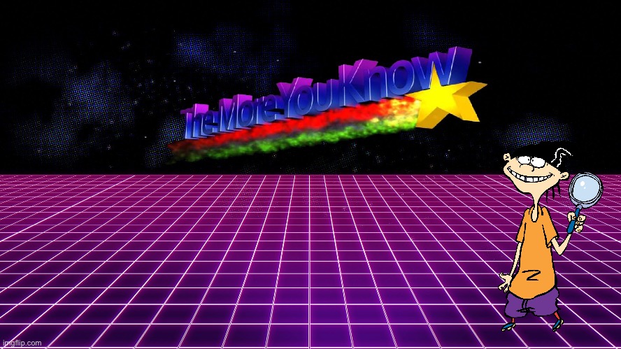 Edd Goes Retro | image tagged in the more you know synthwave retro wave meme,ed edd n eddy,nostalgia,90s,cartoon network,retro | made w/ Imgflip meme maker