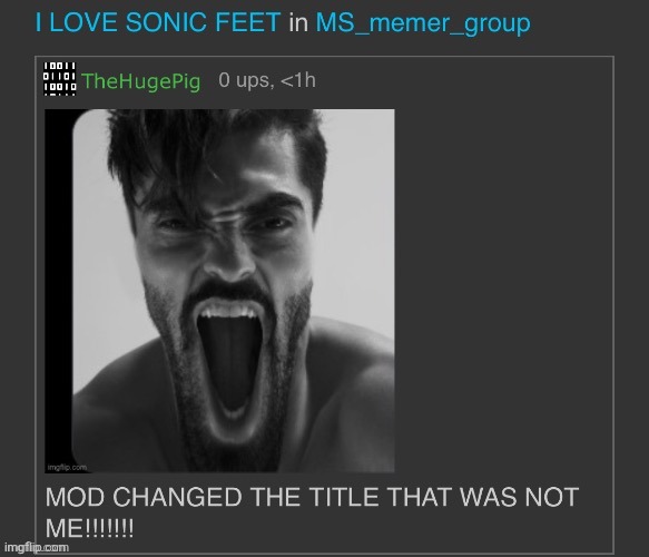 image tagged in mod changed the title that was not me | made w/ Imgflip meme maker