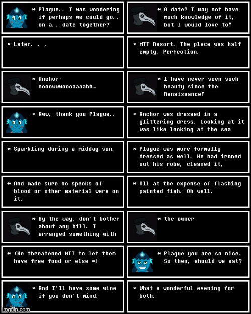 Dinner Date for Anchor and Plague | made w/ Imgflip meme maker