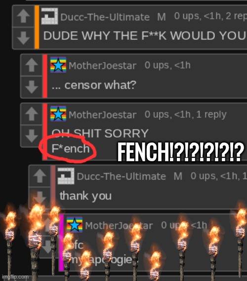 she censored it incorrectly burn her smite her roast her | made w/ Imgflip meme maker