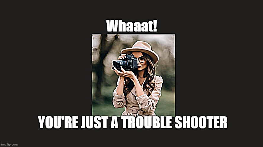 Beef | Whaaat! YOU'RE JUST A TROUBLE SHOOTER | image tagged in where's the beef | made w/ Imgflip meme maker